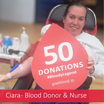 Ciara blood donor and nurse